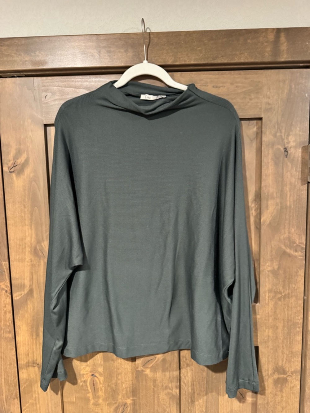 Dex Long Sleeve Knit Top in Forest Green